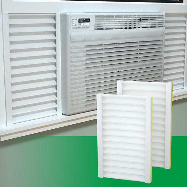 VACUUM002WHITE Window Air Conditioner Side Insulated Panel, 2PIC Insulation Panels Window Seal Kit with 4 Pressure