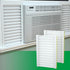 VACUUM002WHITE Window Air Conditioner Side Insulated Panel, 2PIC Insulation Panels Window Seal Kit with 4 Pressure