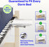 BedShelfie Bedside Shelf for College Dorm Room, Clip On Nightstand, Floating Bedside Table Tray Organizer, White