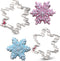LILIAO Christmas Winter Snowflake Cookie Cutter Set - 2 Piece - 4 and 3.7 inches - Made of Stainless Steel