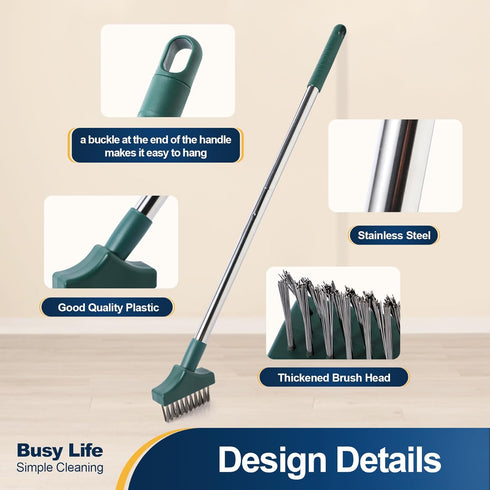 59.8' Yocada Moss Remover - Crevice Cleaning Tool, Moss Brush, Wire Metal Brush, Deck Cleaner, Crack & Patio Remover
