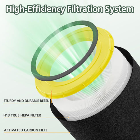 FLT4700 HEPA Filter M Replacement for G-Guardian AC4700, 2 HEPA + 4 Activated Carbon Filters (2+4)