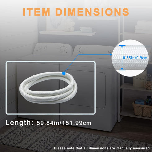 W10861521 Dryer Door Seal with Adhesive, Compatible with Crosley, Amana, Maytag, Kenmore, Whirlpool Dryers