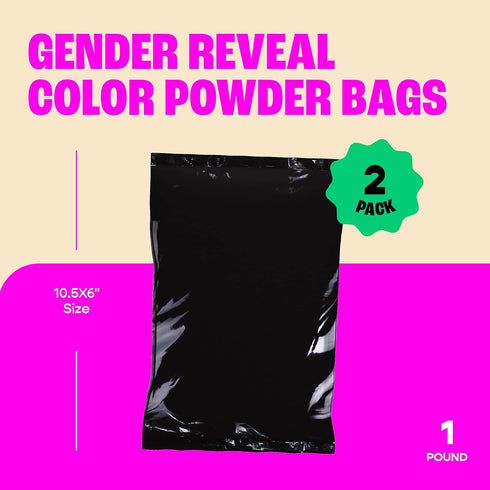 1 lb Chameleon Colors Blue Gender Reveal Powder - Blackout Kit - Two Bags - Vibrant Blue Color - Powder for Baby Boy