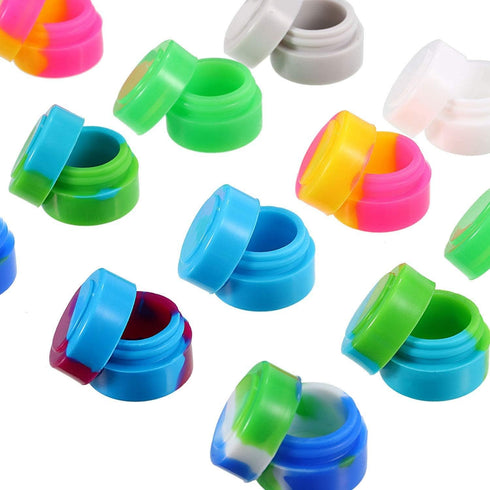 20pcs 5ml Silicone Container Non-Stick Food Grade Oil Wax Concentrate Jars (Color Random)