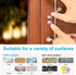 30 PCS Hooks for Outdoor String Lights, Heavy Duty Christmas Light Clips, Clear Adhesive Hooks for Hanging Rope Lights