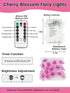 8 10ft 30 Cherry Blossom Flower String Lights for Bedroom, Pink Fairy Lights Battery Operated with Remote & Modes