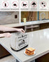 Toaster Dust Cover with Pockets, Farmhouse Dog Black White Buffalo Truck Soft Washable 2 Slice Cover