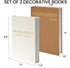 Jerriecori Set 2 Decorative Books for Home Decor - Renaissance Coffee Table Books - of Linen Fake Books Storage Box