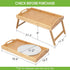 Elegant Bamboo Bed Tray with Foldable Legs - Perfect for Breakfast in Bed, TV Watching, or Laptop Use