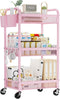 YASONIC 3 Tier Rolling Cart Metal Utility Storage Cart with Wheels, Craft