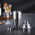 Professional Stainless Steel Cocktail Shaker Set 24oz with Double Measuring Jigger, Built-In Strainer, Bartender Kit.