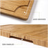 GAOMON 24" Bamboo Cutting Boards for Kitchen, Extra Large Wood Cutting Board with Deep Juice Groove and Handle, Over