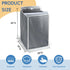 Washer and Dryer Covers - Washing Machine Cover for Top Load and Front Load - Waterproof and Dustproof with Smooth Zipper - 29 x 28 x 43 Inches (Transparent)