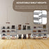3-Tier 916 Closet, Simple Houseware Shoe Rack Storage Organizer, Grey Space-Saving Shoe Shelf, Holds Pairs, Sturdy