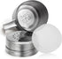 Stainless Steel Salt and Pepper Shakers Set, 6 OZ Spice Shaker with Lid and Handle, Medium Holes, 2 Pieces