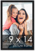 Poster Palooza 9x14 Black Solid Wood Frame | 0.75 Inch Moulding Width | Includes UV Acrylic, Foam Board & Hardware