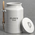 Counter, Barnyard Designs Flour Canister for Kitchen Decorative Ceramic Flour Container, Rustic Farmhouse Canister Jar
