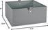 RiverRidge Kids Folding Storage Bin Set - 2pc 10.5in W x 5in H, Gray
