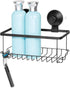 iDesign Everett Metal Push Lock Suction Shower Caddy, Extra Space for Shampoo, Conditioner, Soap, 9.1" x 4.53" x 3.63",