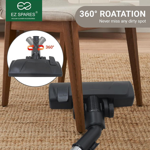 Head,32/35mm 2-in-1 EZ SPARES Universal Vacuum Cleaner Floor Brush Attachment for Hard Floor and Carpet, Combo Tool