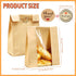 QPEY 50 Pack Bags,50% Packaging Stickers(13.7x8.2x3.7 inch) Larger Kraft Sourdough Bread Thicker Bread Bags