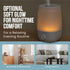 360 Fontaines Luxury Top-Fill Cool Mist Humidifier - Ultra-Fine Spray, Whisper-Quiet Operation, Dishwasher-Safe Tank
