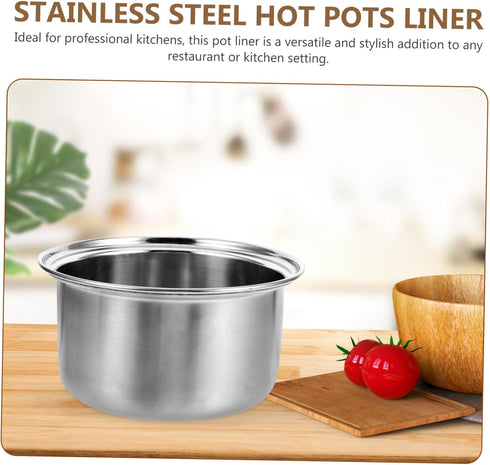 Ciieeo Small Hot Pot Liner, Stainless Steel Cookware Rice Maker Pan, Nonstick Cookware Rice Inner Tank, Rice Cooker