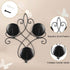 Set 2, 14.4"11.8" Wall Candle Sconce Holder of Metal Wall Sconces Decor Hanging Wall Mounted Candle Stick Holder, Black