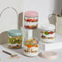 4-Pack Lids,16 OZ POIKSHARK Overnight Oats Containers with Wide Mouth Glass Jars with Airtight Lids, Mason Jars Glass