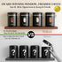 2.2lbs 39oz,Black Veken Large Coffee Canister with Window, Kitchen Food Storage Airtight Stainless Steel Container