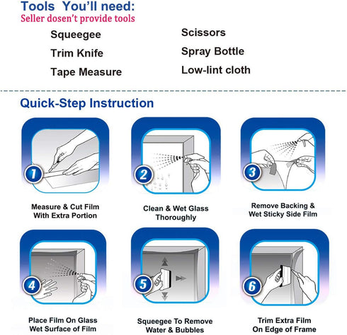 Clear Window Security Film, Adhesive Anti Shatter Safety Glass Protection Sticker, 2Mil, 24inch x 8.2feet
