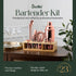Barillio Rose Gold Bartender Kit, Stainless-Steel Cocktail Shaker Set with Bamboo Stand, 23-Pc Bar Tools