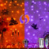 suddus Color Changing Curtain Lights for Halloween, 200 LED 6.5ft x 6.5ft