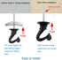 Hxchen 38mm/1.5" Heavy Duty Ceiling Hooks - Swag Hook with Steel Screws for Hanging Plants, Black (2 Sets)