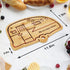 RV Cutting Board, Retro Happy Camper Bamboo Wood Chopping Board - Perfect Funny Serving Tray for Vegetables, Fruit,