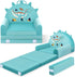 Dinosaur Kids Sofa Bed with Removable Washable Cover & Magic-Tape Backrest Foldable