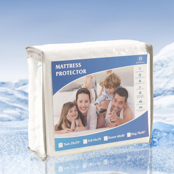 BedTreat Waterproof Mattress Protector Full Size Bed Cooling Mattress Cover, Breathable Noiseless Washable Bed Pad