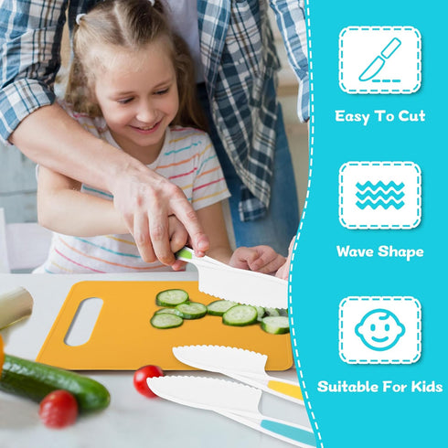 FGASIDYO 16PCS Set 3 Montessori Kitchen Tools Cookware Baking Toy, Toddler Baking for Real Cooking includes Serrated