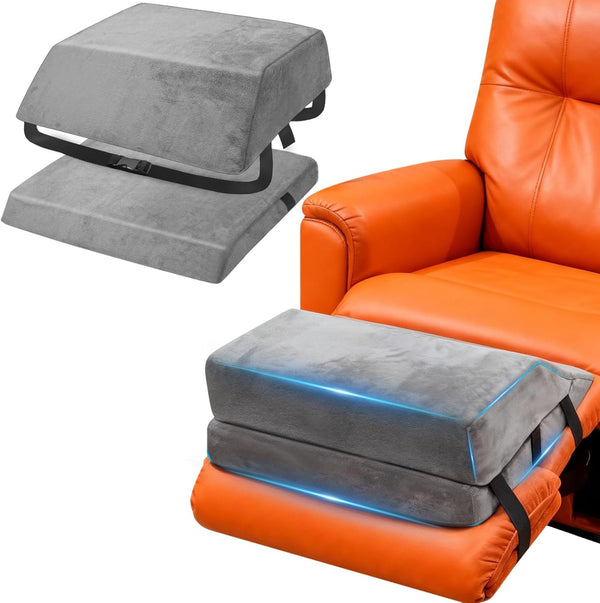 JZHLLA Wedge Adjustable Recliner Leg Rest Cushion 6inch Thick Recliner Foot Rest Cushion