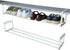Fliqor Expandable Hanging Shoe Rack for Closet, 2 Pack Retractable Metal Under Shelf