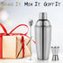 Set 4 Set, Set Set Premium Mixology Cocktail Shaker | Piece Bar Tool Silver Bar Cocktail Shaker for Drink Mixing