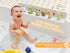 3-Ft Cushore Bathtub Splash Guard PlayPad with Strong Suction Cups, Toy Tray Caddy Holder Storage, No-Leak, Mess-Free