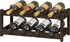 BAMEOS Freestanding 2 Tier Bamboo Wine Rack, 8 Bottle Countertop Cabinet Wine Holder for Bar, Pantry, Mocha