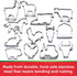 Farm Animal Cookie Cutter Set – 13 Piece Set, Premium Food Grade Stainless Steel, Dishwasher Safe
