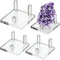Hipiwe Clear Acrylic Display Stand - Three-Peg Display Easel Stands for Fossil Coral Geodes Rock Mineral Collectibles,