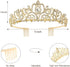 Velscrun Birthday Queen Tiaras Crown for Women, Golden Yellow Rhinestones Birth Crown Headband for 50th Birthday