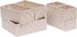 Drawer Organizer Bins Woven Storage Stackable Box Set of 6 for Organizing Drawers Shelves Cabinets (Beige)