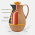Insulated Thermal Coffee Carafe, 33 oz, Arabic-Style Thermos Flask, Coffee Tea Pot for Hot Cold Water, Wood Color
