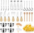 Charcuterie Boards Accessories, Cheese Butter Spreader Knife Set, Small Serving Tongs, Forks, Spoons for Party